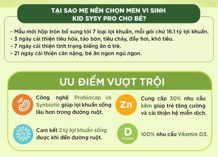 Men vi sinh KID SYSY
